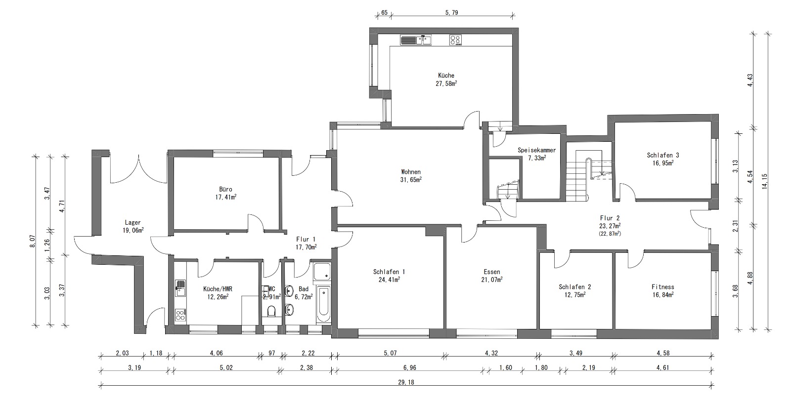 Grundriss Beispiel – Erdgeschoss